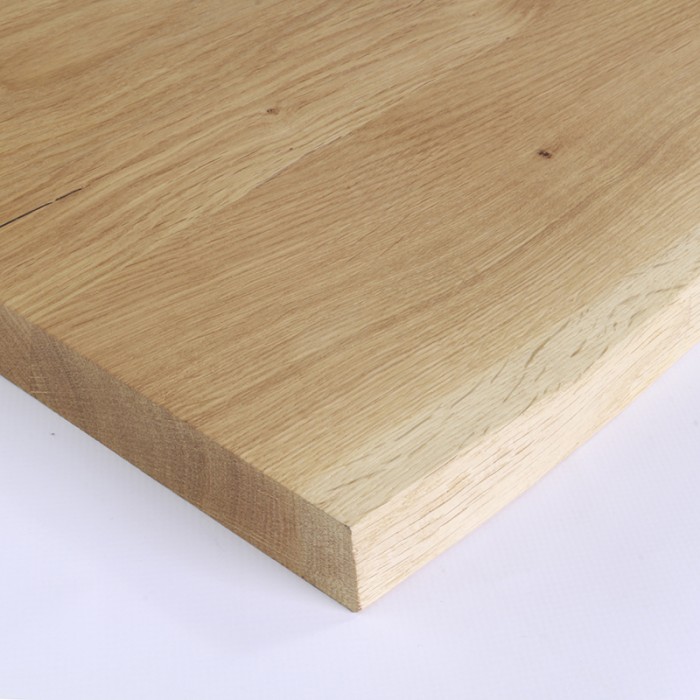 Basic Madera | Producto categoria Roble | Tablero Roble Macizo Mesa con canto natural BARNIZADO